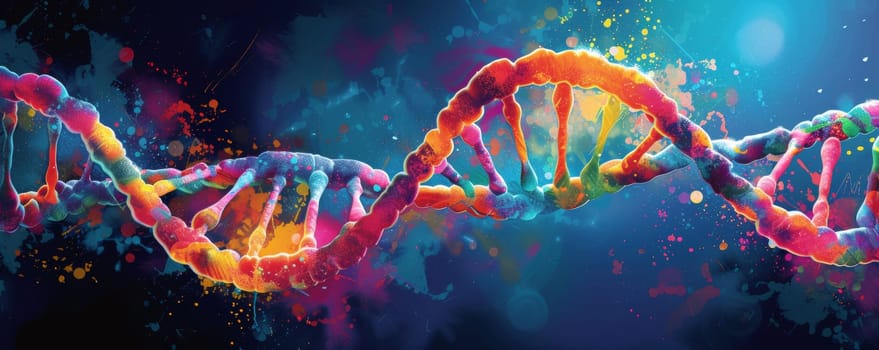 DNA Structure on Abstract Background.