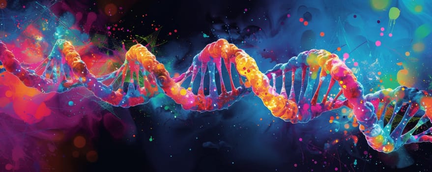 DNA Structure on Abstract Background.