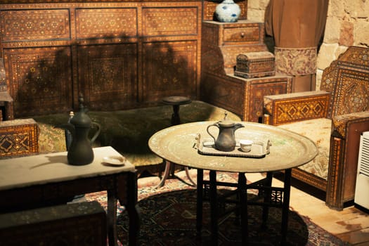 Vintage interior in oriental style from the near east. High quality photo