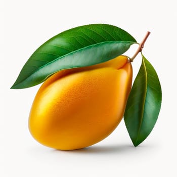 Mango fruit on a white background. Generative AI,