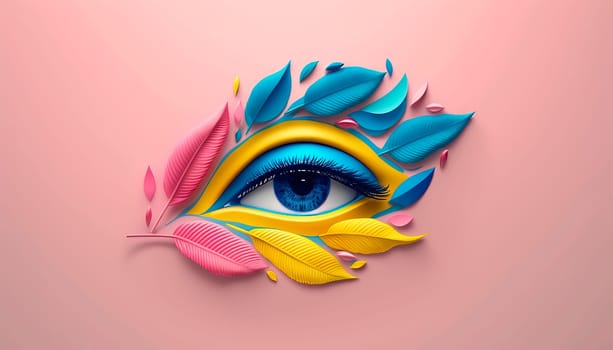 designer logo for beauty industry eyebrows eyelashes. Generative AI,