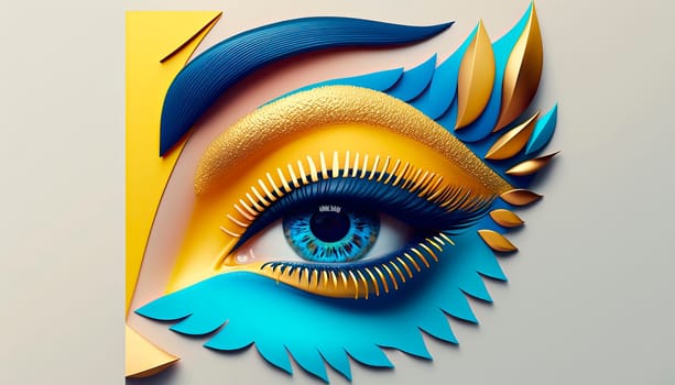 designer logo for beauty industry eyebrows eyelashes. Generative AI,