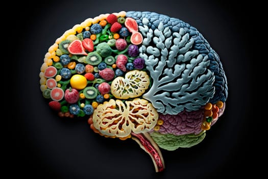 Human brain from food. Generative AI,