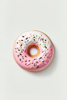 Donut isolate on white background. Generative AI,