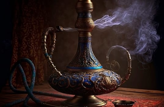 hookah on the table. Generative AI