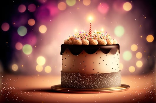Happy birthday cake. Generative AI,