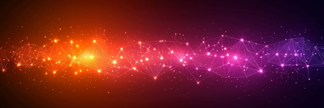 Abstract background with glowing lines and dots