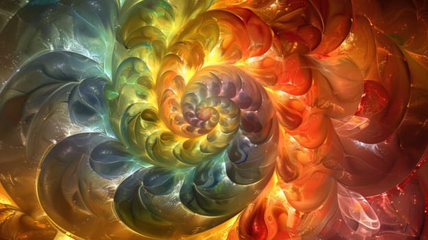 A colorful swirl of colors in a digital image