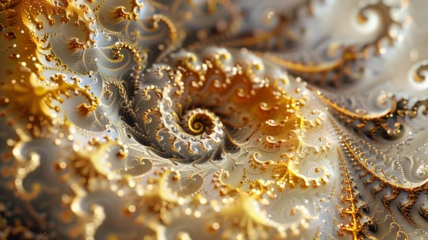 A close up of a very intricate looking design on top