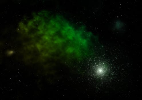 Star field in space a nebulae and a gas congestion. Elements of this image furnished by NASA . 3D rendering