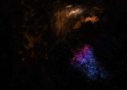 Star field in space a nebulae and a gas congestion. Elements of this image furnished by NASA . 3D rendering