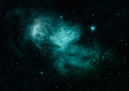 Star field in space a nebulae and a gas congestion. Elements of this image furnished by NASA . 3D rendering