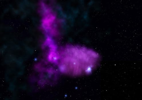 Star field in space a nebulae and a gas congestion. Elements of this image furnished by NASA . 3D rendering
