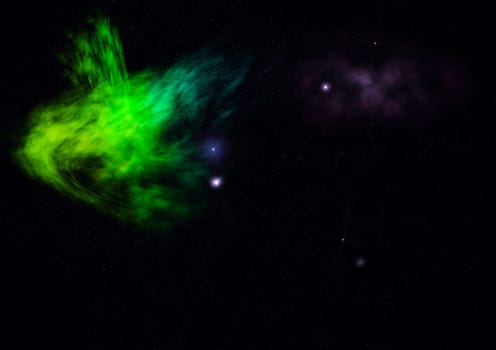 Star field in space a nebulae and a gas congestion. Elements of this image furnished by NASA . 3D rendering