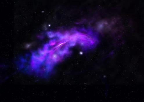 Star field in space a nebulae and a gas congestion. Elements of this image furnished by NASA . 3D rendering