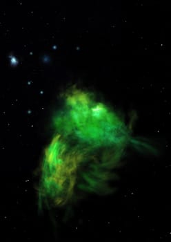 Star field in space a nebulae and a gas congestion. Elements of this image furnished by NASA . 3D rendering