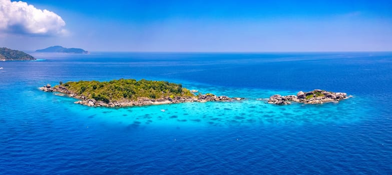 Aerial view of Similan island in Phang Nga, Thailand, south east asia