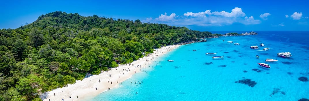 Aerial view of Similan island in Phang Nga, Thailand, south east asia