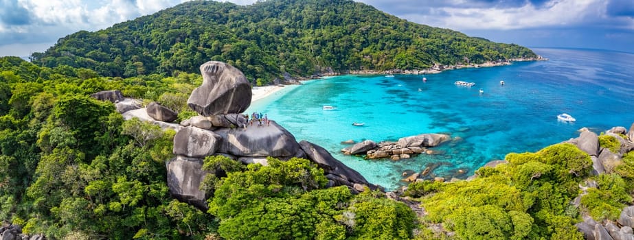 Aerial view of Similan island in Phang Nga, Thailand, south east asia