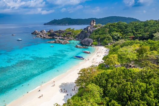 Aerial view of Similan island in Phang Nga, Thailand, south east asia