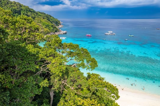 Aerial view of Similan island in Phang Nga, Thailand, south east asia