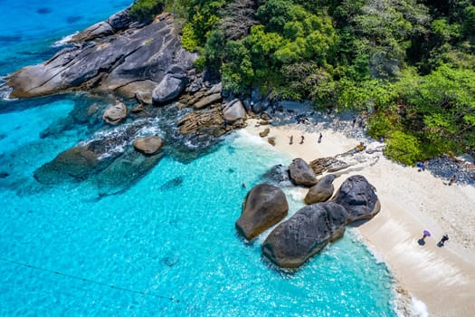 Aerial view of Similan island in Phang Nga, Thailand, south east asia