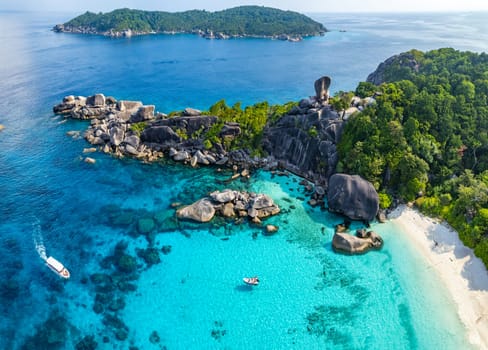 Aerial view of Similan island in Phang Nga, Thailand, south east asia