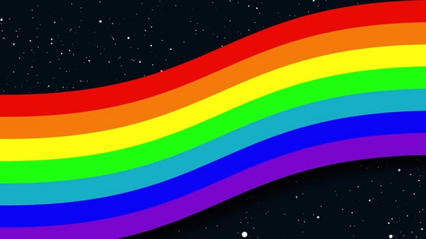 Flat colorful rainbow flag. Computer generated 3d render