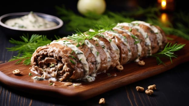 Traditional German Gourmet chop rolls Kohgulyasspichen AI