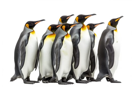 A group of penguins standing closely next to each other in their natural habitat, displaying a sense of community and unity.