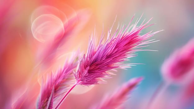 A close up of a pink flower with blurry background