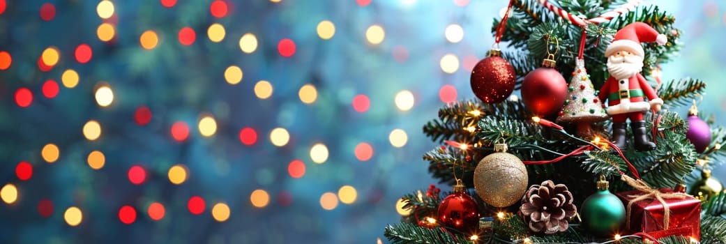 A christmas tree with ornaments and decorations on it
