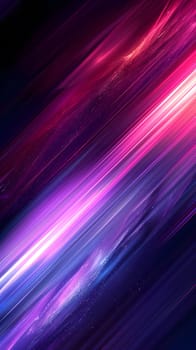 An artistic closeup showcasing vibrant tints and shades of purple and electric blue light against a dark background, creating a captivating pattern in this unique art piece