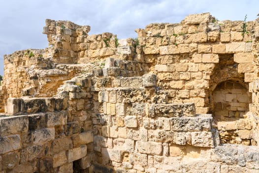 Salamis, Cyprus - April 16, 2024 - Ancient Greek ruins and columns in Salamis, Cyprus 19