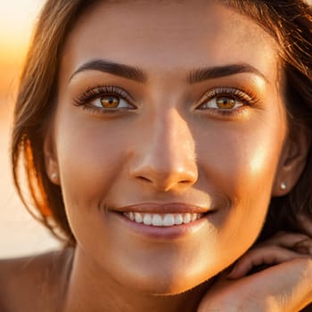 Beauty close up woman portrait