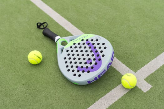 Ukraine Kyiv, April 13 2024. Padel racket, Head. High quality photo