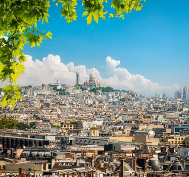 Basilica Sacre Coeur in Montmartre in Paris, France