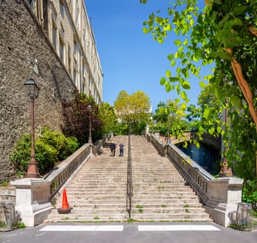 Parisian style staircase in the center of Paris