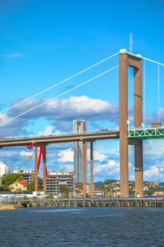 View of Gothenburg coastline and largest Scandinavian skyscraper, Vastra Gotaland County of Sweden