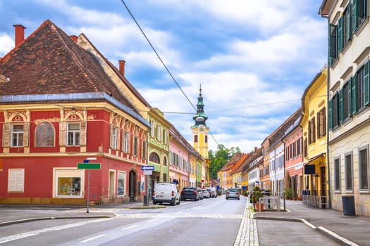 Bad Radkersburg colorful street view, Steiermark region of Austria