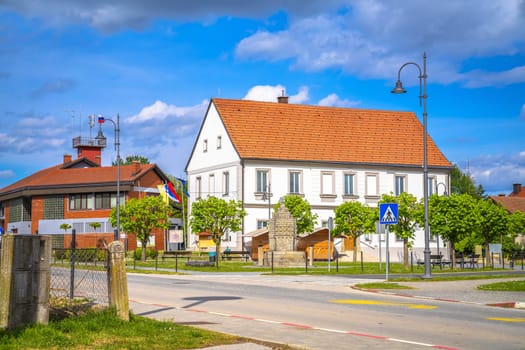 Village of Sredisce ob Dravi street view, northeastern Slovenia