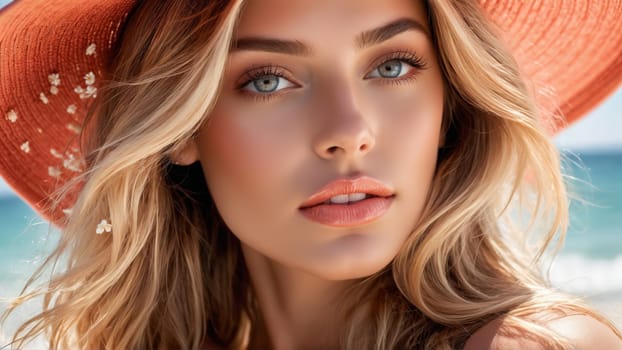 Beauty close up woman portrait