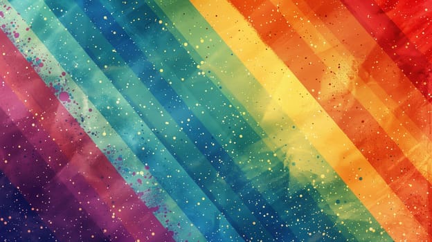 A vibrant rainbow-colored background filled with an array of stars in different sizes and colors. The stars are scattered across the background, creating a stunning and colorful visual display.