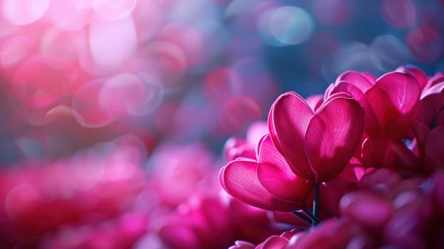 A close up view of a bunch of vibrant pink flowers filling the frame. Each flower showcases delicate petals and a bright hue, creating a beautiful and cheerful display.