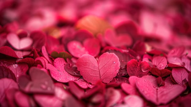 A close-up of rich, red petals captures the essence of celebration and affection during an International Mothers Day concert event. Spread across a surface, the petals create a sea of color emblematic of love and gratitude.