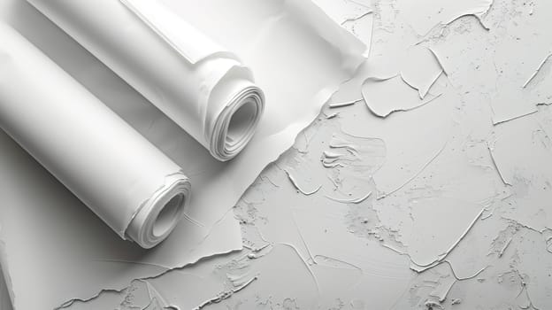 Three rolls of white paper are neatly arranged on a clean white surface. The rolls are packaged and ready for sale, representing a concept related to Black Friday promotions.