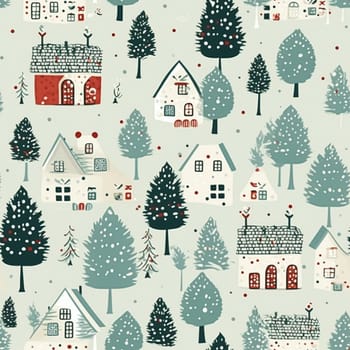 Seamless pattern, tileable Christmas holiday country dots print, English countryside cottage for wallpaper, wrapping paper, scrapbook, fabric and product design inspiration