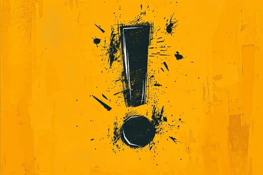 A black and yellow sign with a question mark on it. Generative AI