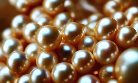 Natural white pearls. Generative AI. High quality photo