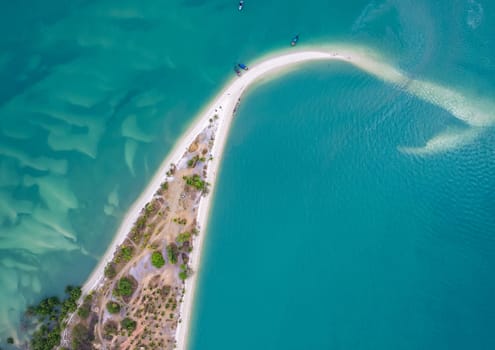 Aerial view of Laem Haad Beach in koh yao yai, Phang Nga, Thailand, south east asia